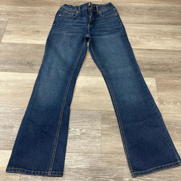 Jordache Classic Blue Bootcut Jeans with Subtle Fading Adjustable Waist Size 18 - Picture 2 of 14